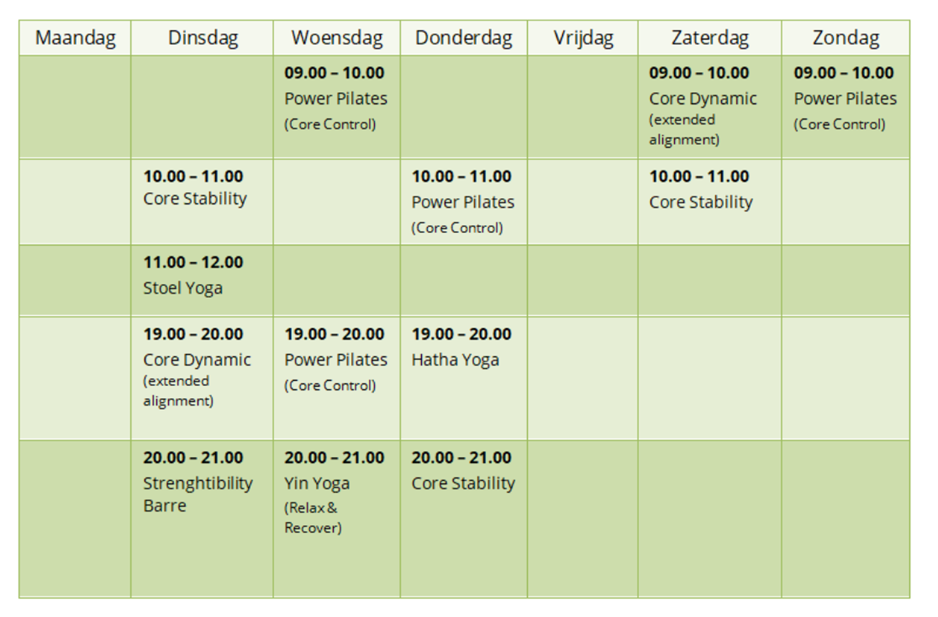 De Studio Lesrooster De Studio Lesrooster